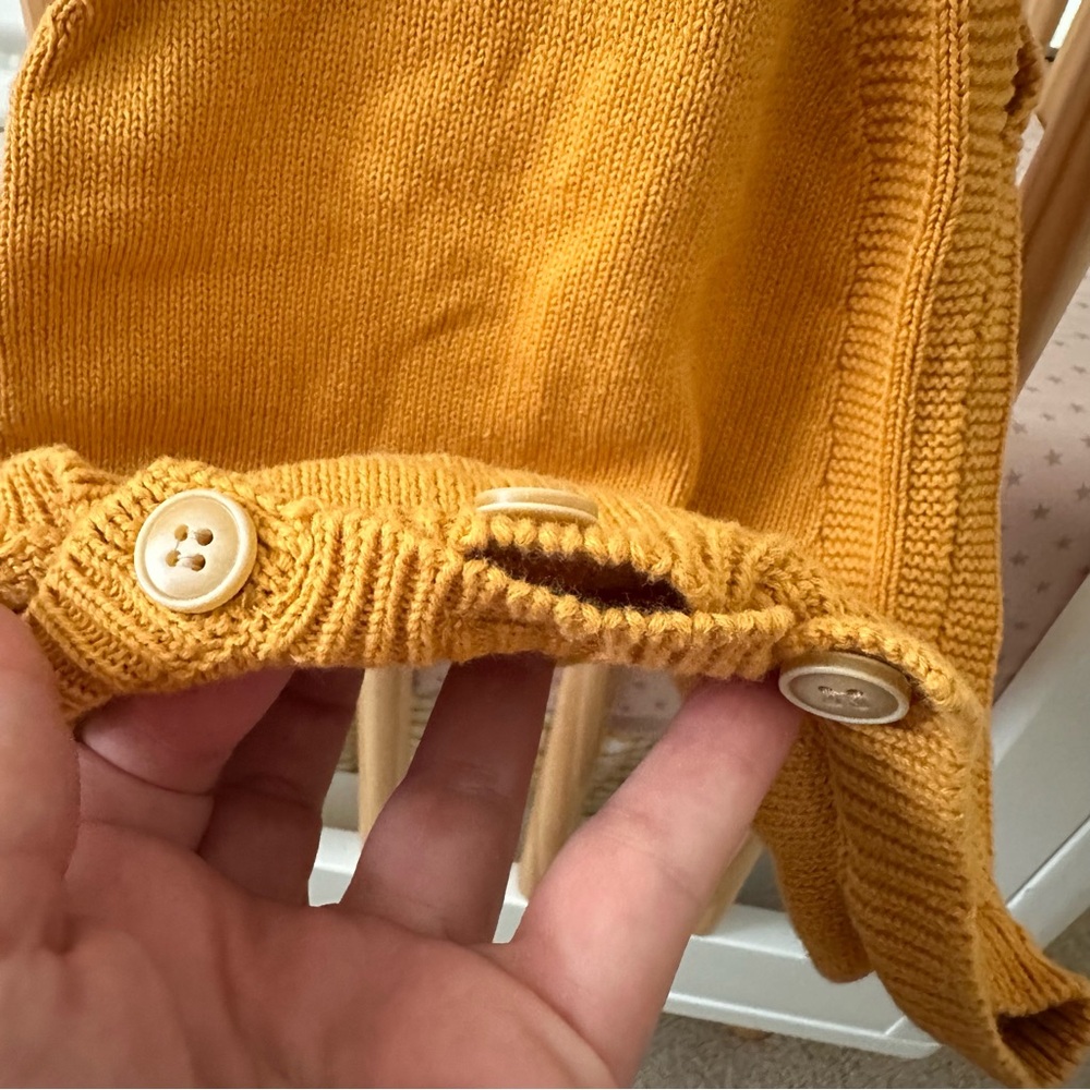 Cozy Orange‎ Knit Sweater Onesie - Picture 4 of 5